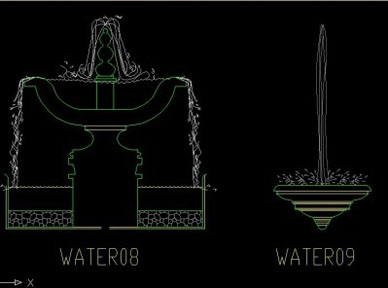 Fountain Cad block and details download